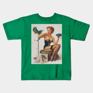 Gillette Elvgren - Parrot Kids T-Shirt